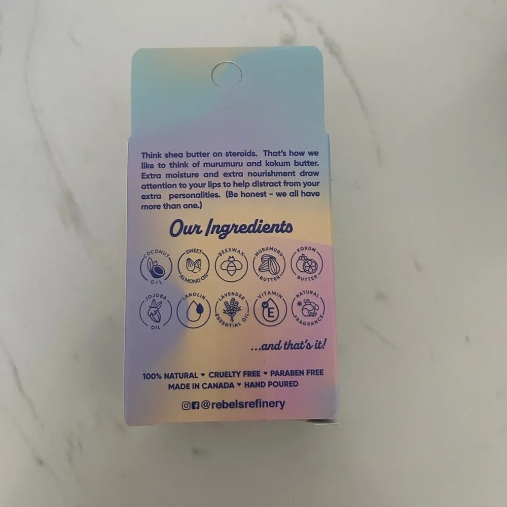 Rebels Refinery Butter Bliss Lip Balm Duo – Grape & Peach Lychee - NWT